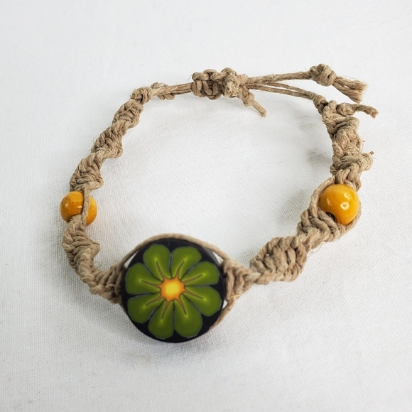 CLOSET CLOSING! Handmade • Hemp Summer Bracelet / Anklet - Picture 1 of 5